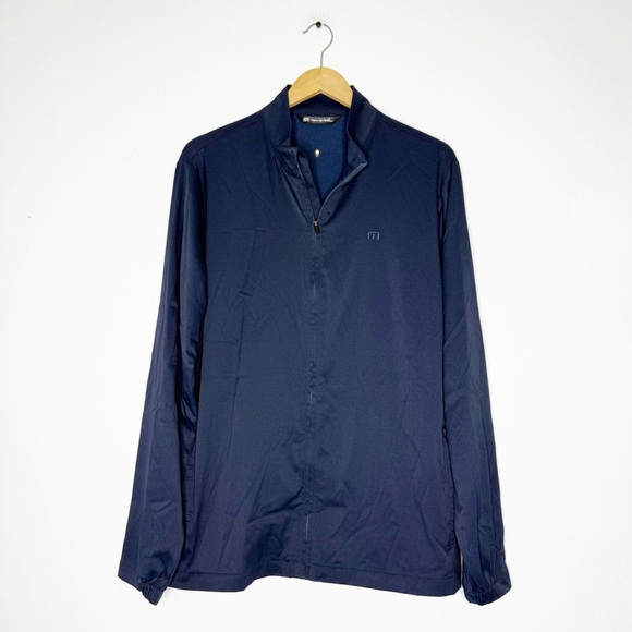 Travis Mathew Road Soda Navy Blue Full Zip Golf Jacket Men’s Size Large - Picture 1 of 7